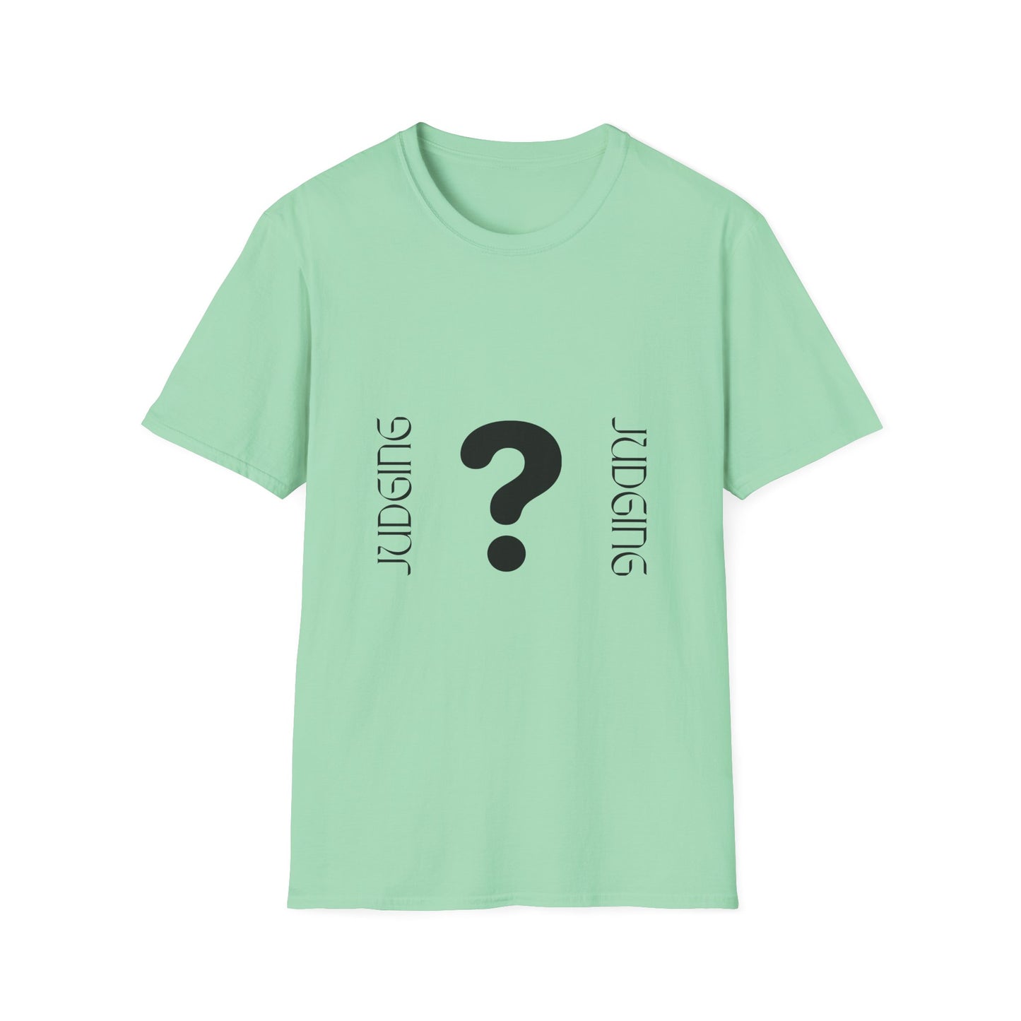 JUDGING Whimsical Unisex T-Shirt with Playful Door Design - Fun Gift for Friends, Casual Wear, Birthday Surprise, Everyday Humor, Quirky Style