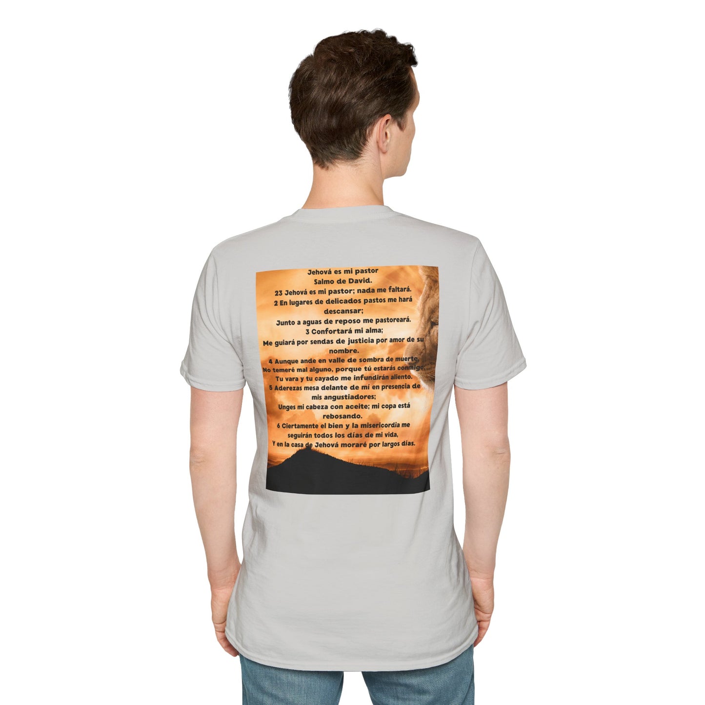 SALMOS 23 Inspirational Unisex T-Shirt with Psalm 23 Design, Motivational Gift for Friends, Faith-Based Apparel, Religious Shirt, Casual Wear