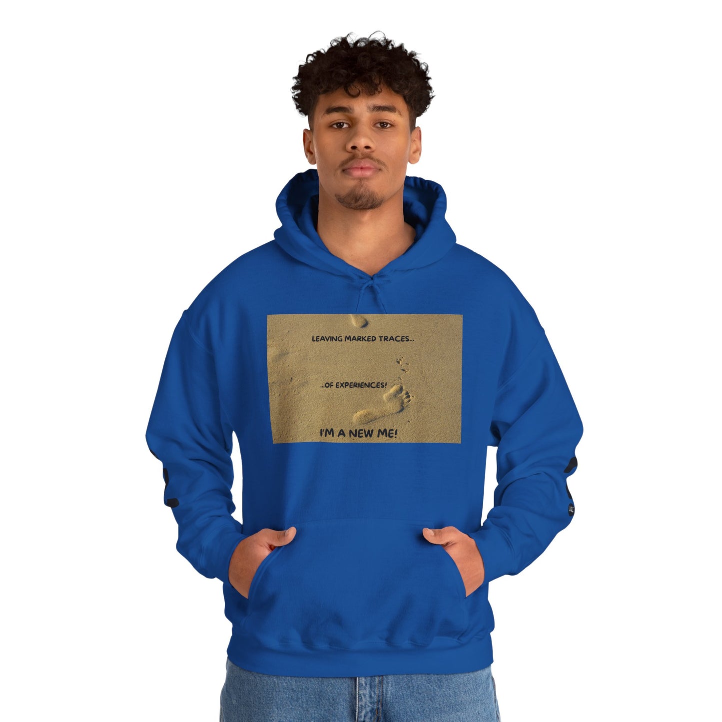 LEAVING MARKED TRACES Unisex Hooded Sweatshirt – Embrace Change, Perfect for Motivational Gifts, Cozy Casual Wear, Comfortable Daily Style, Inspirational Apparel
