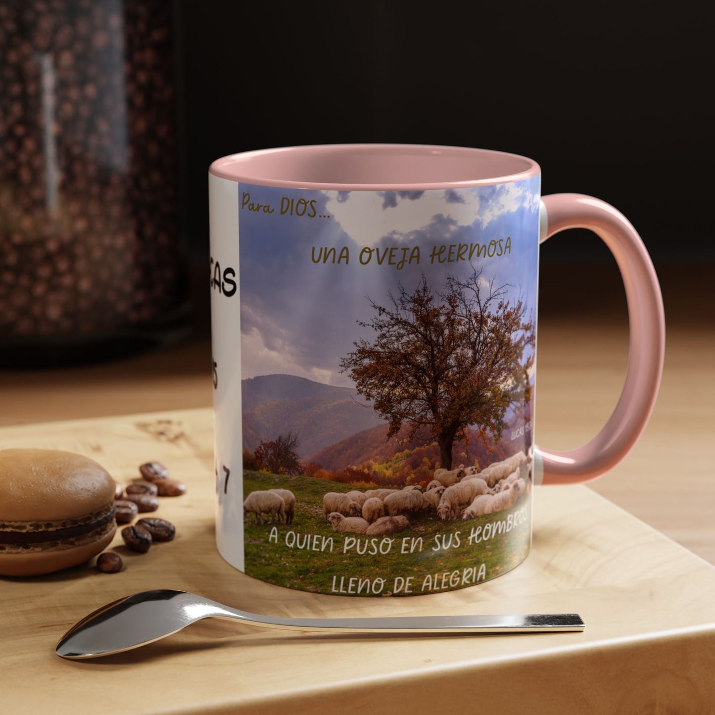 OVEJA NEGRA Personalized Accent Coffee Mug for Sheep Lovers, Custom Birthday Gift, Rustic Farmhouse Decor, Animal Mug, Unique Gift Idea