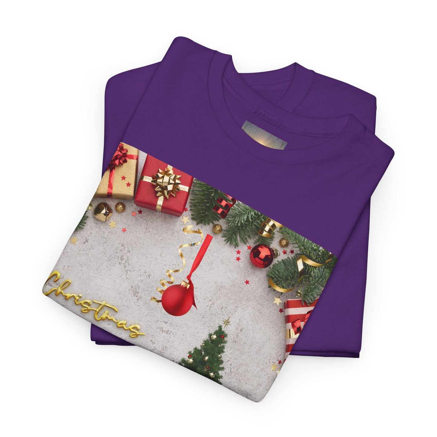 Christmas-Themed Unisex Heavy Cotton Tee, Holiday Gift, Festive Apparel, Family Gatherings, New Year Celebrations, Cute Christmas Shirt