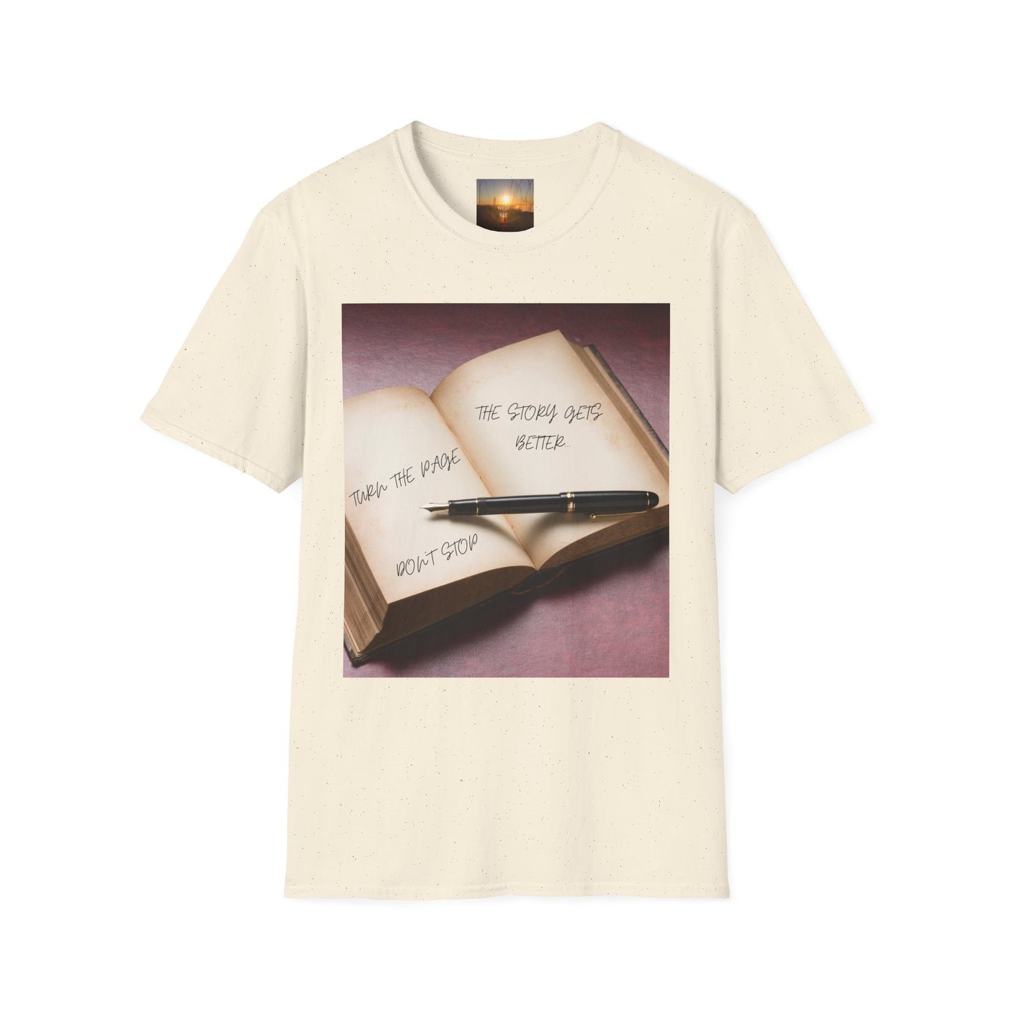 TURN THE PAGE Inspirational Book T-Shirt, Motivational Tee, Reading Lover Gift, Journal Enthusiast Apparel, Bookworm T-Shirt, Literary Quote Shirt