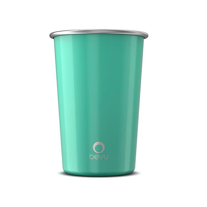 Bevu® FIESTA Steel Cups (4) Mint 470ml / 16oz.