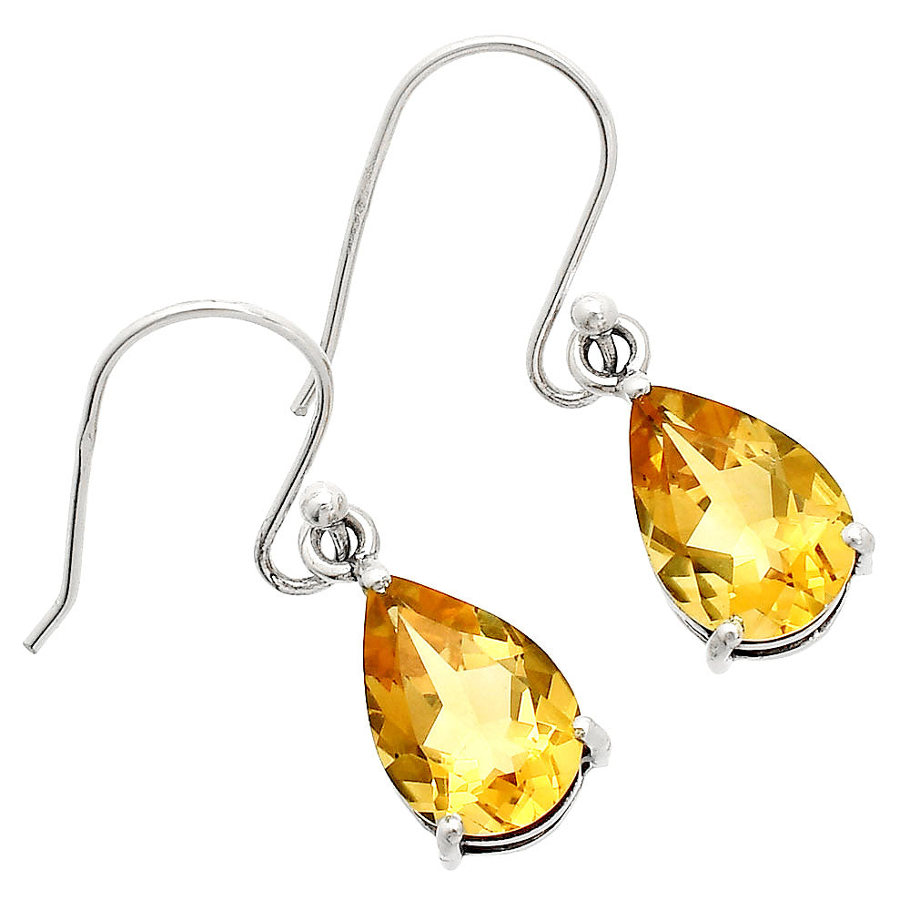 Natural Gemstones Pear Shape 925 Silver Earrings DGE1085 E-1021