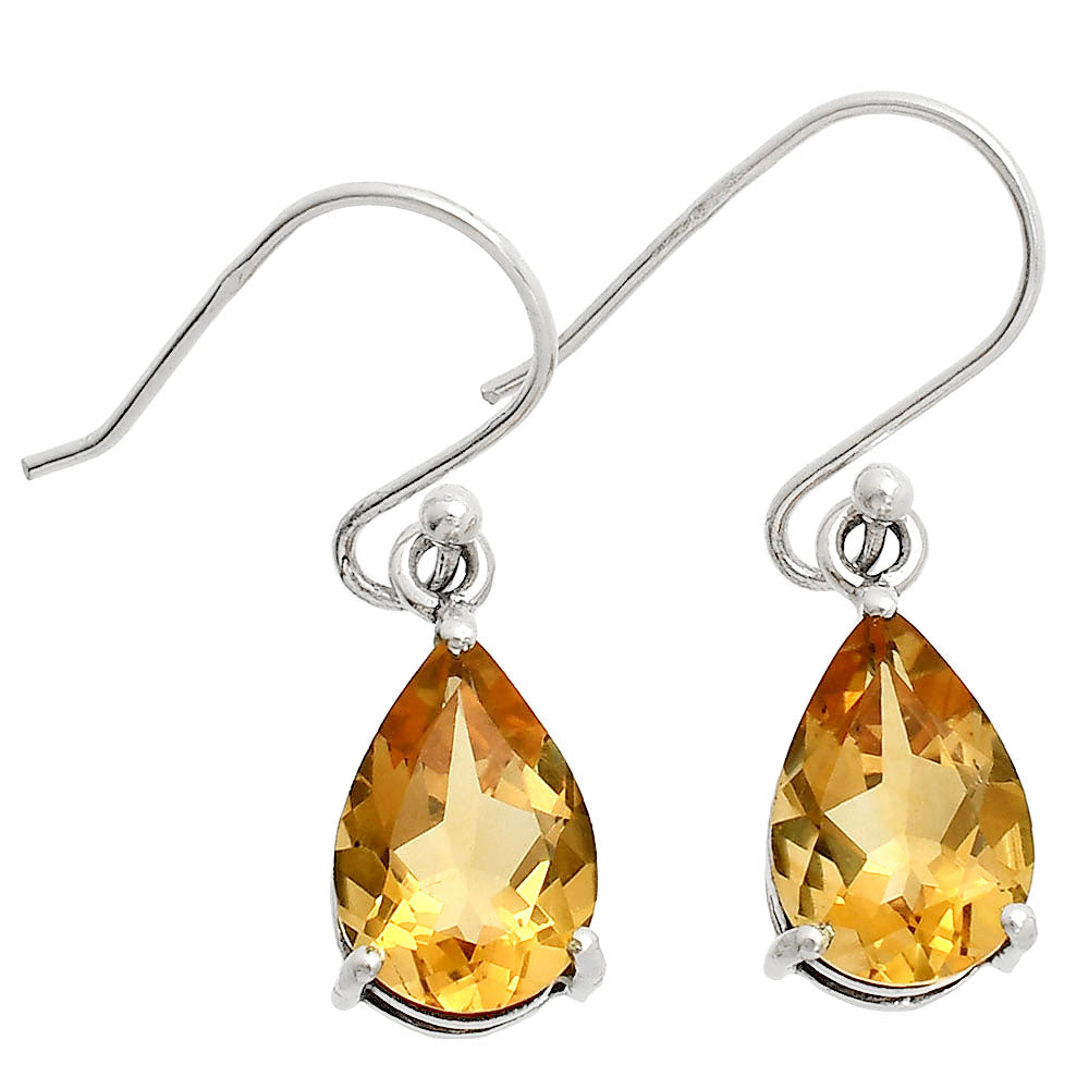 Natural Gemstones Pear Shape 925 Silver Earrings DGE1085 E-1021