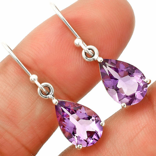 Natural Gemstones Pear Shape 925 Silver Earrings DGE1085 E-1021