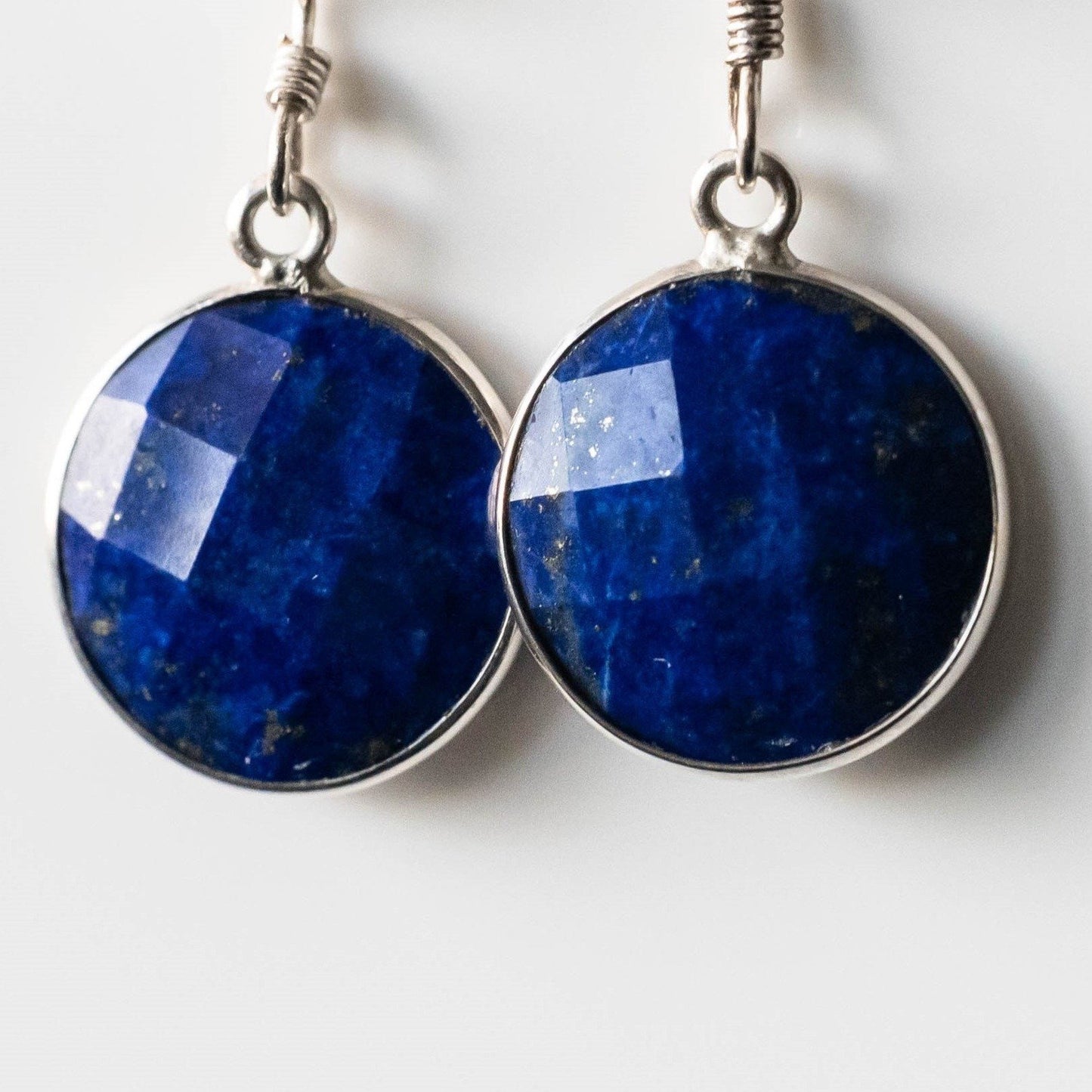 Fiorela Lapis Lazuli Round Drop Earrings