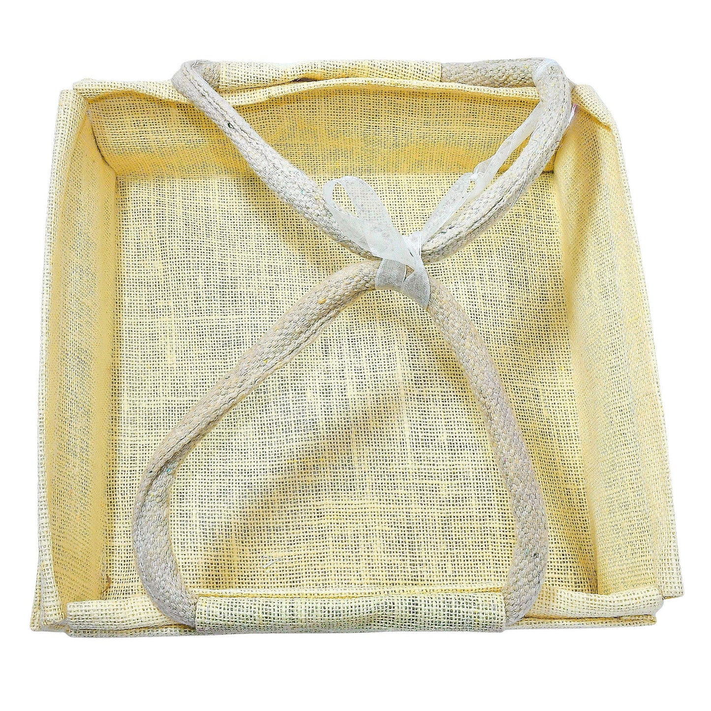 Elegant Natural Brown Jute Hamper Bag for Wedding Favors & Gift