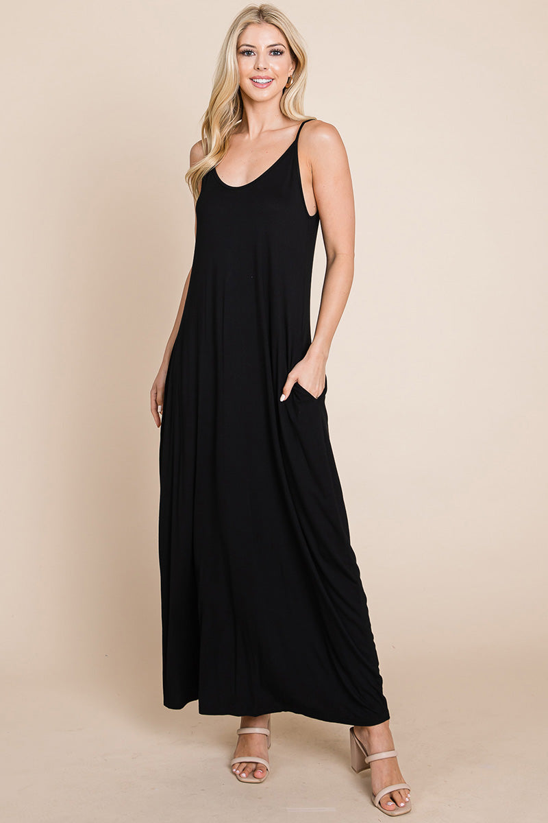 Light Cami Strap Pocketed Dress