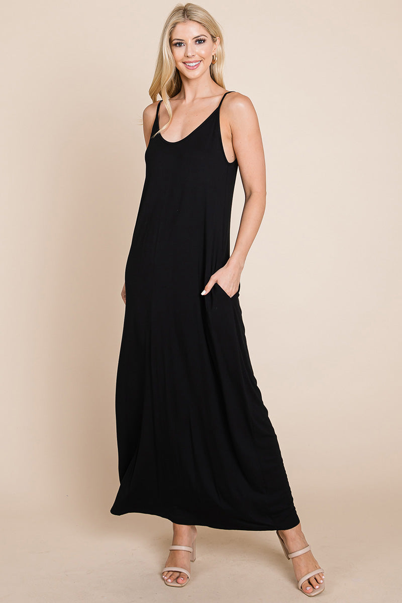 Light Cami Strap Pocketed Dress