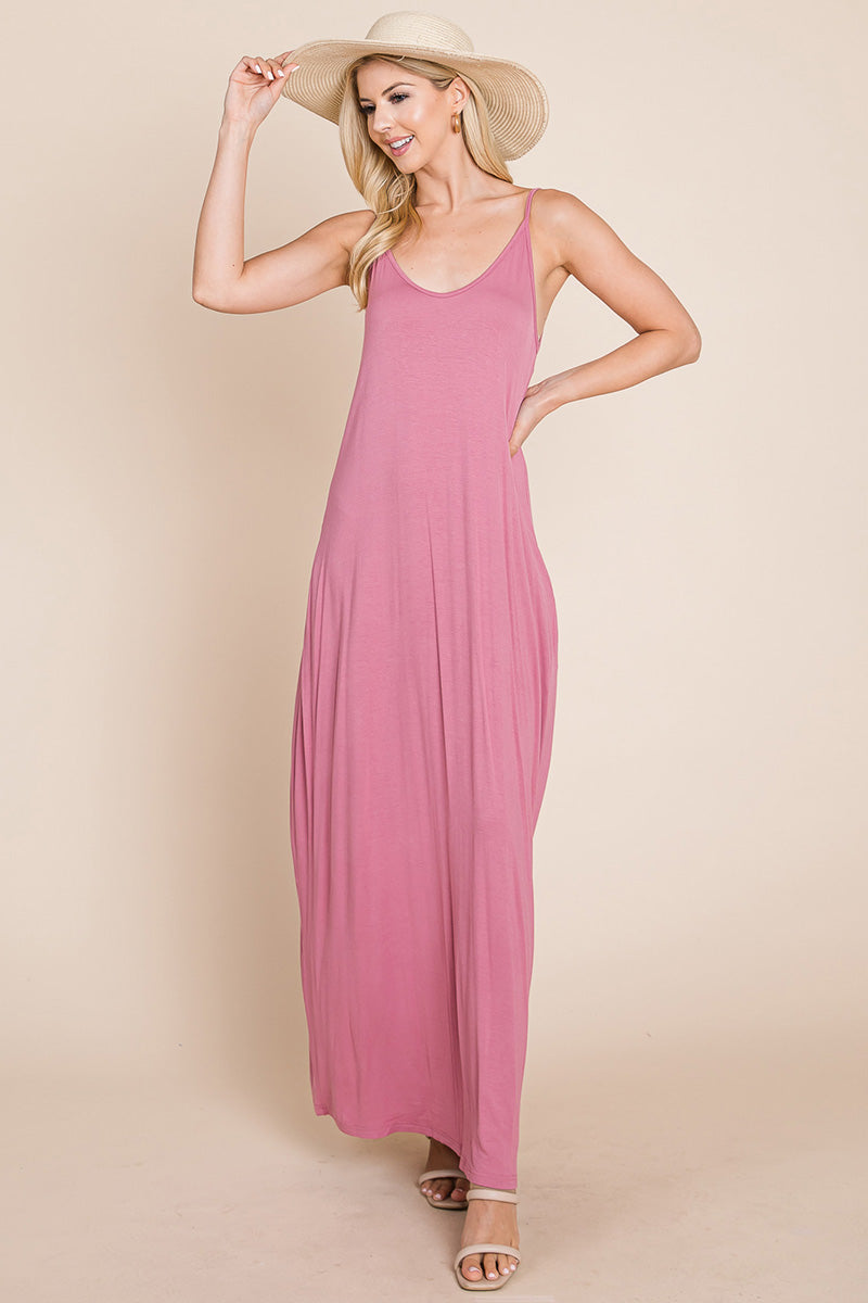 Light Cami Strap Pocketed Dress