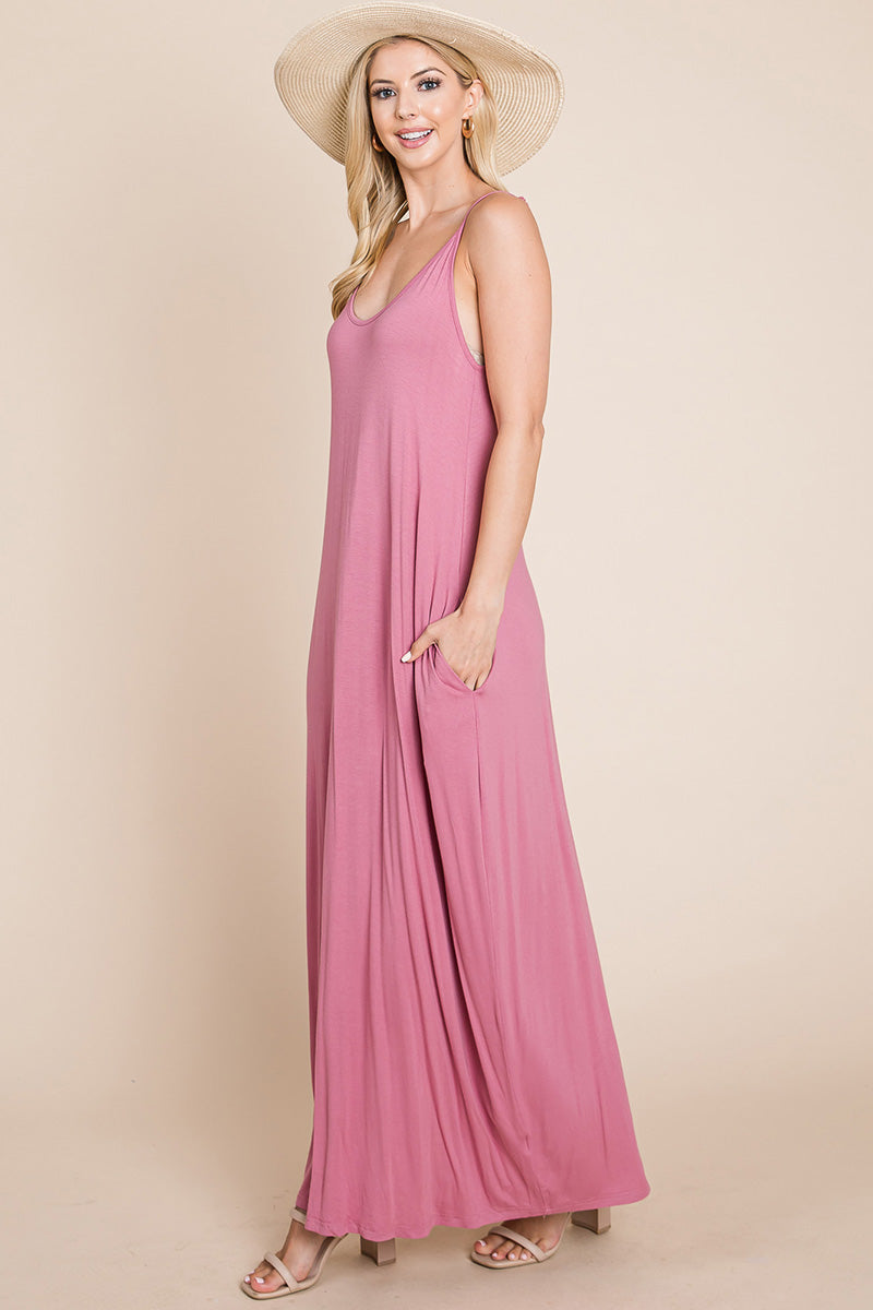 Light Cami Strap Pocketed Dress