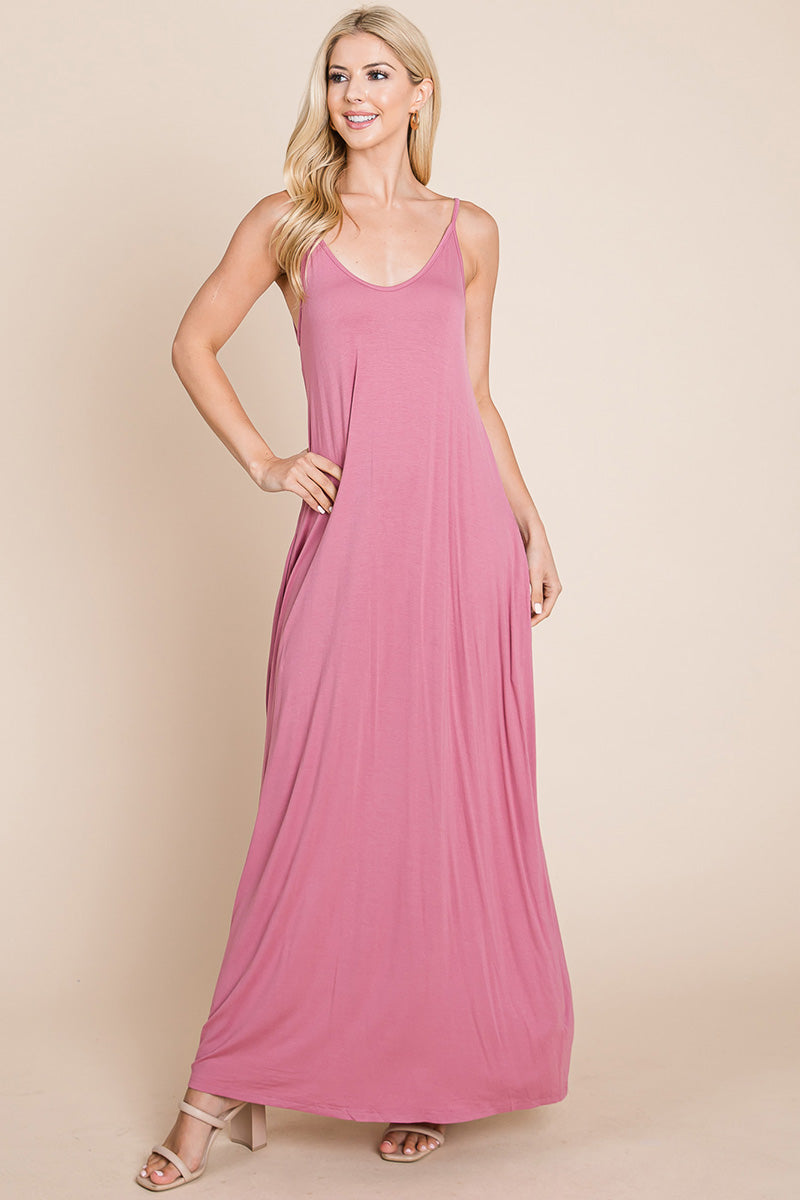 Light Cami Strap Pocketed Dress