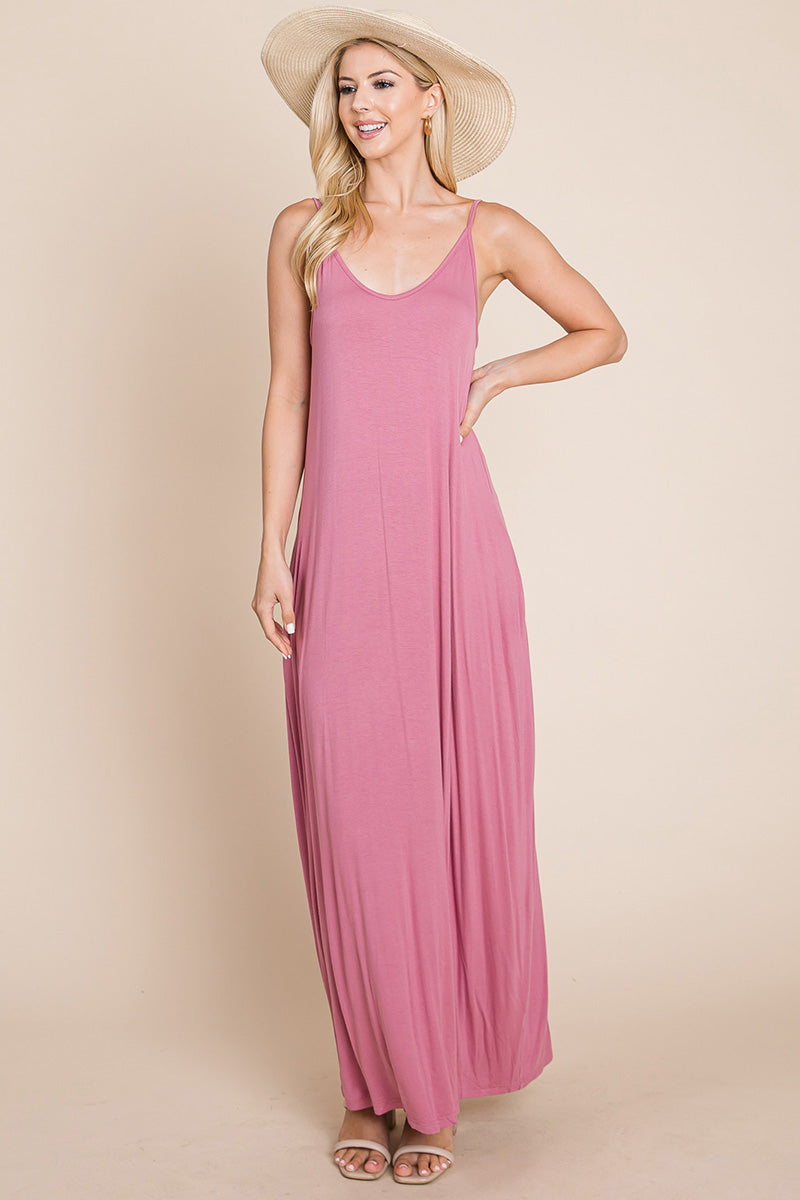 Light Cami Strap Pocketed Dress