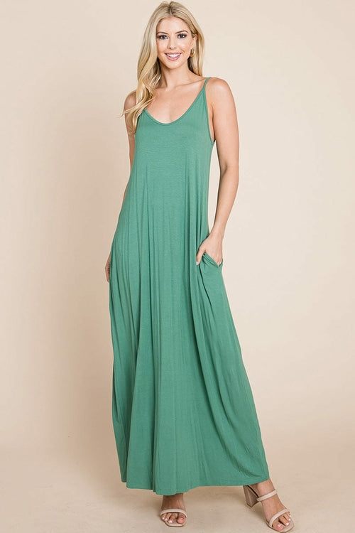Light Cami Strap Pocketed Dress