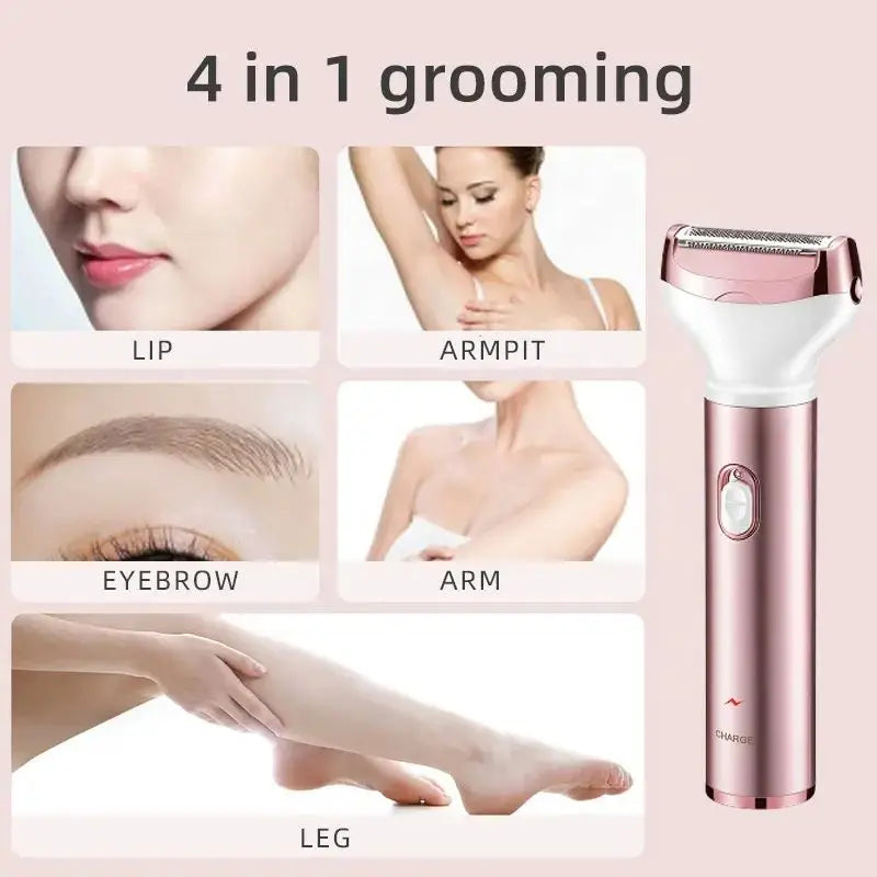 4 in 1 Electric Razor for Women Shaver Lady Shaver Body Hair Trimmer