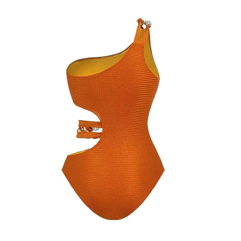 Luxury One Shoulder one Piece swimsuit