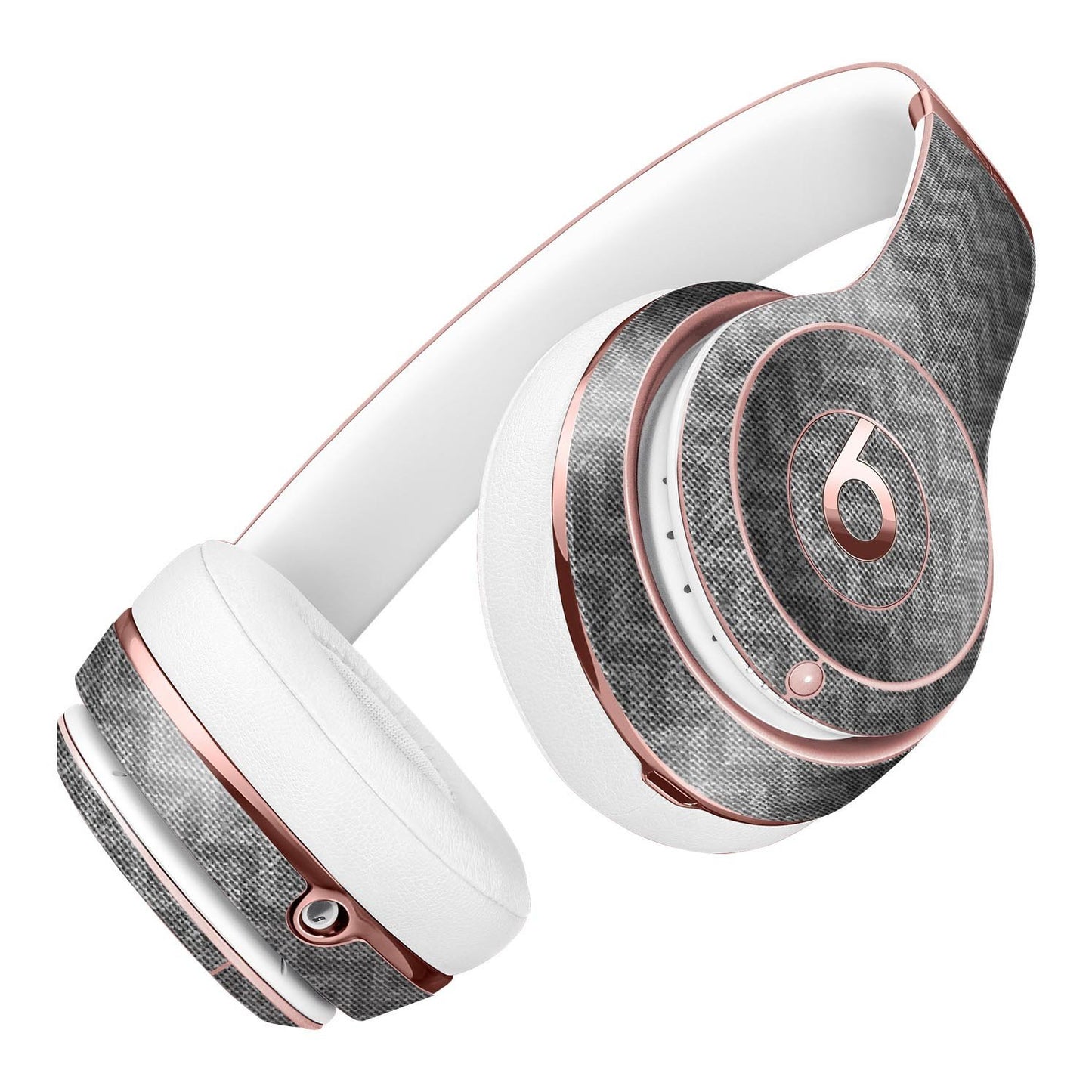 Scratched Chevron Over Gray Fabric Full-Body Skin Kit for the Beats by