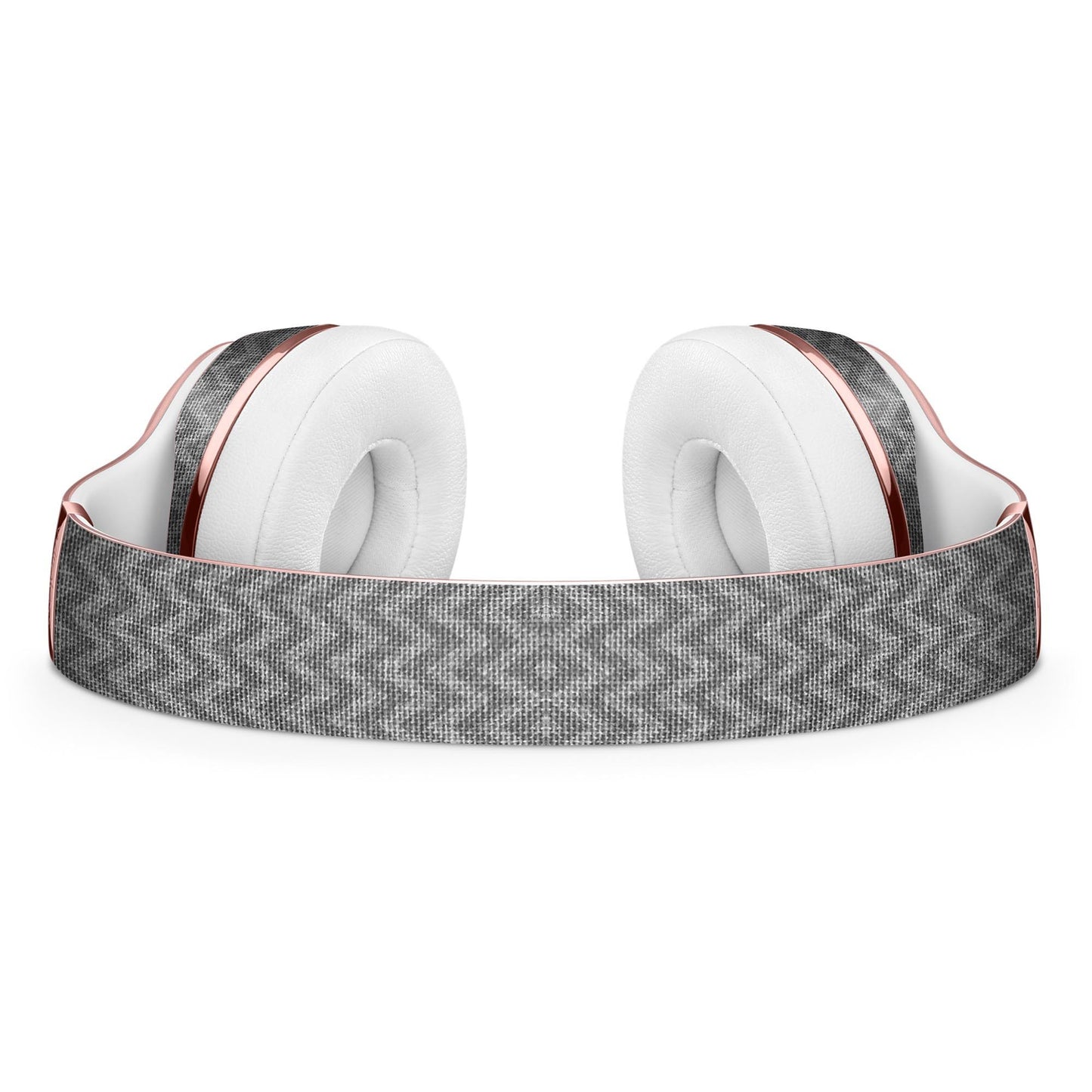 Scratched Chevron Over Gray Fabric Full-Body Skin Kit for the Beats by