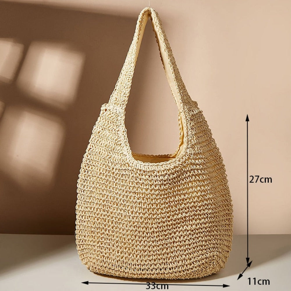 NEW ME IM Summer Shoulder Straw Tote