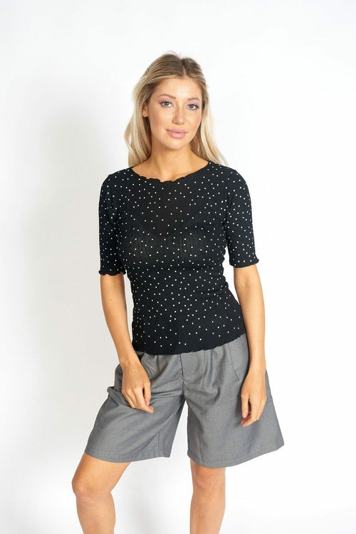 Frill Polka Dots Top