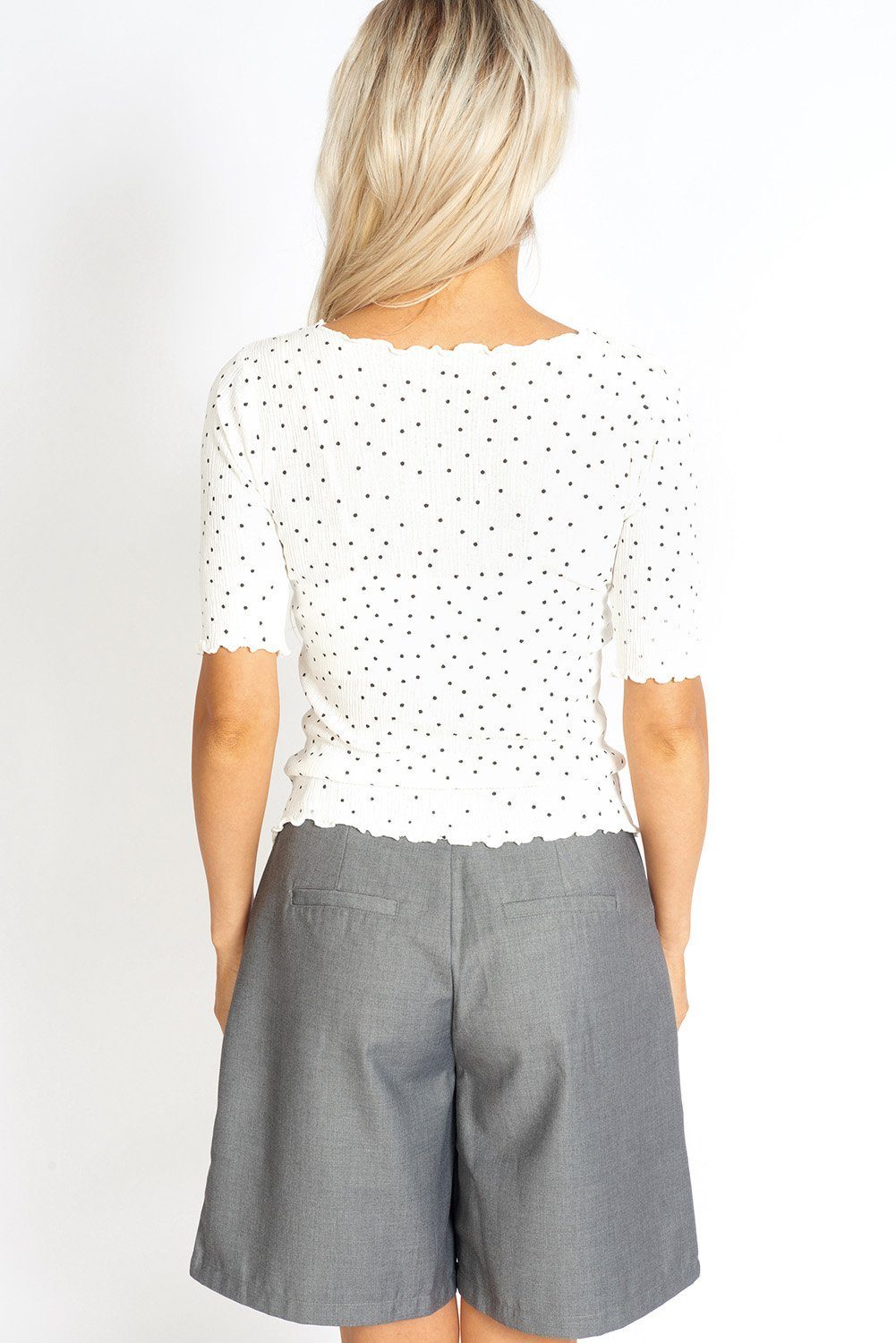 Frill Polka Dots Top