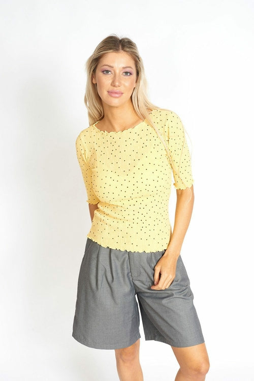 Frill Polka Dots Top