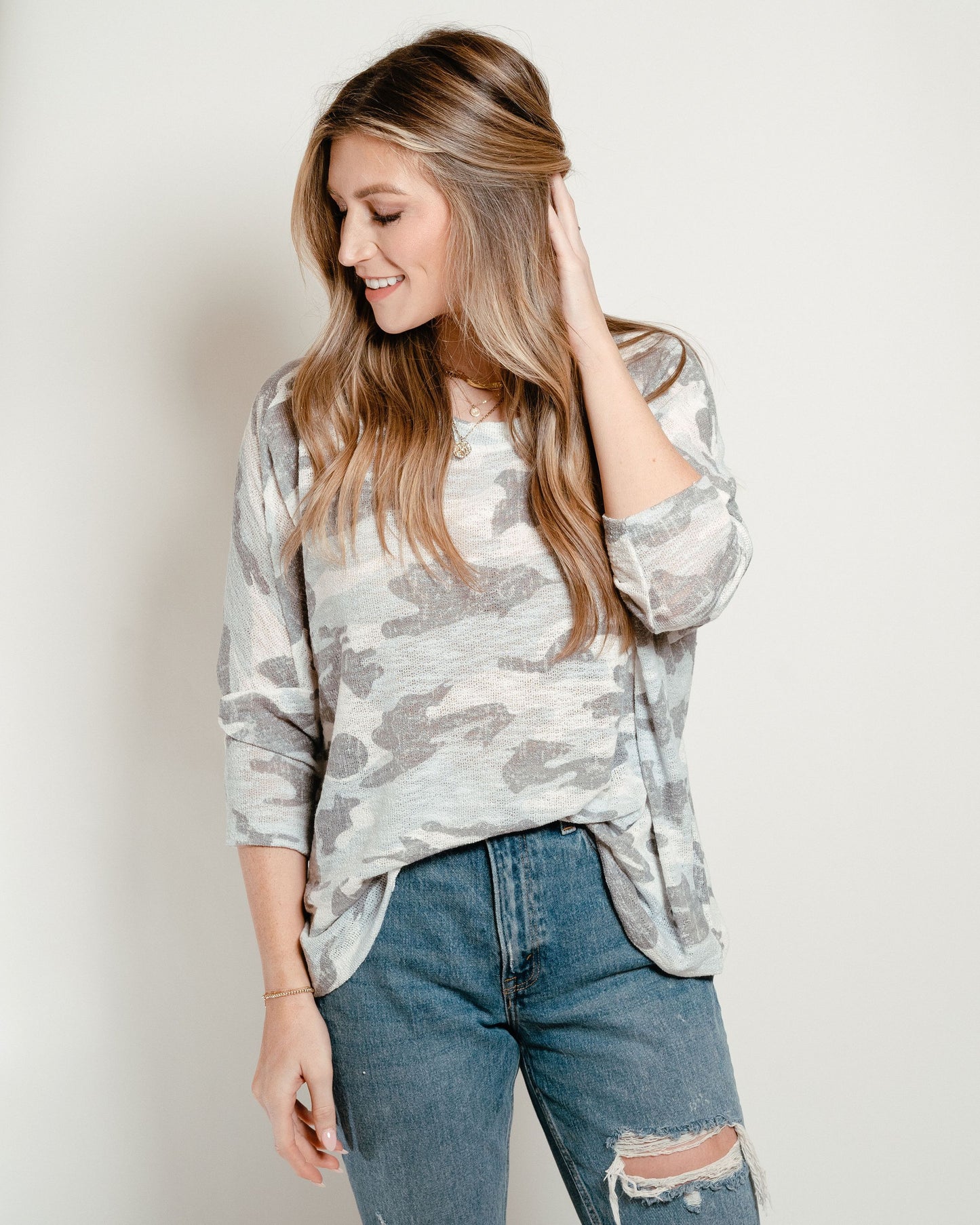 Camo Dolman Off White