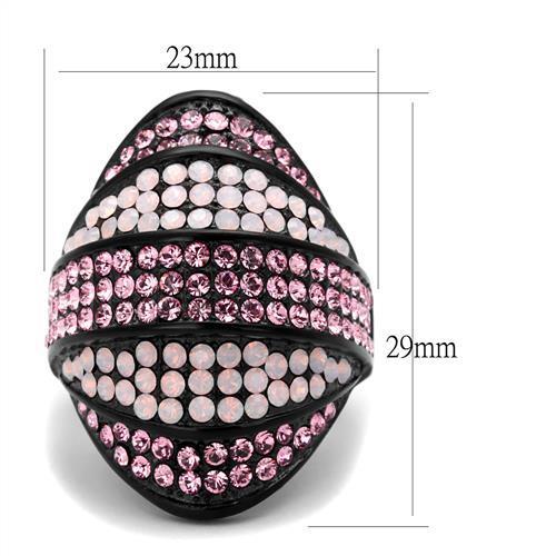 IP Black (Ion Plating) Stainless Steel Ring with Top Grade