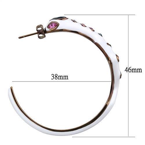 IP Coffee light Stainless Steel Earrings with Top Grade