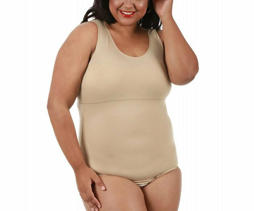 Instant Figure Plus Size Tank Brief Bodysuit