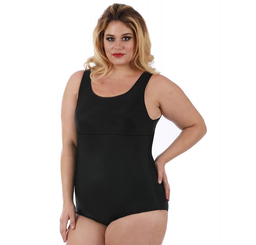 Instant Figure Plus Size Tank Brief Bodysuit