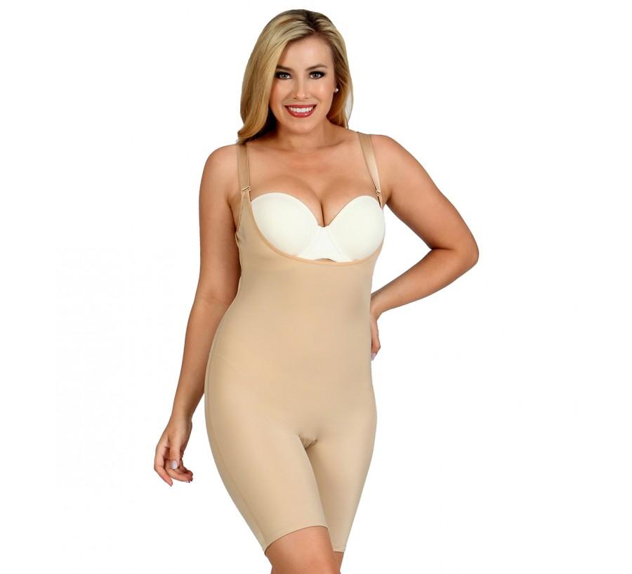 InstantFigure Plus Size Underbust Bodyshorts W/Bra Straps WBSS016C