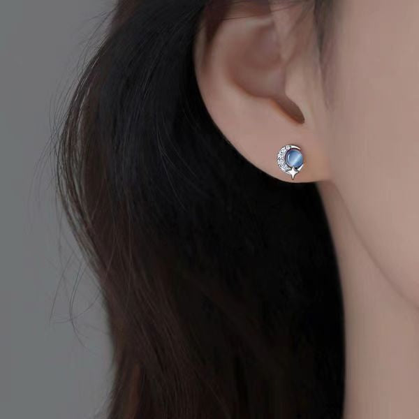 Starry Sky Blue Zircon Earrings