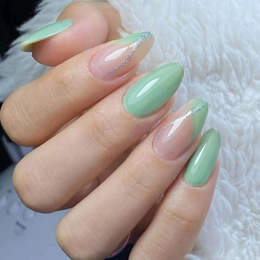 Nails Kit with Glue and gel stickers Reusable Tips
