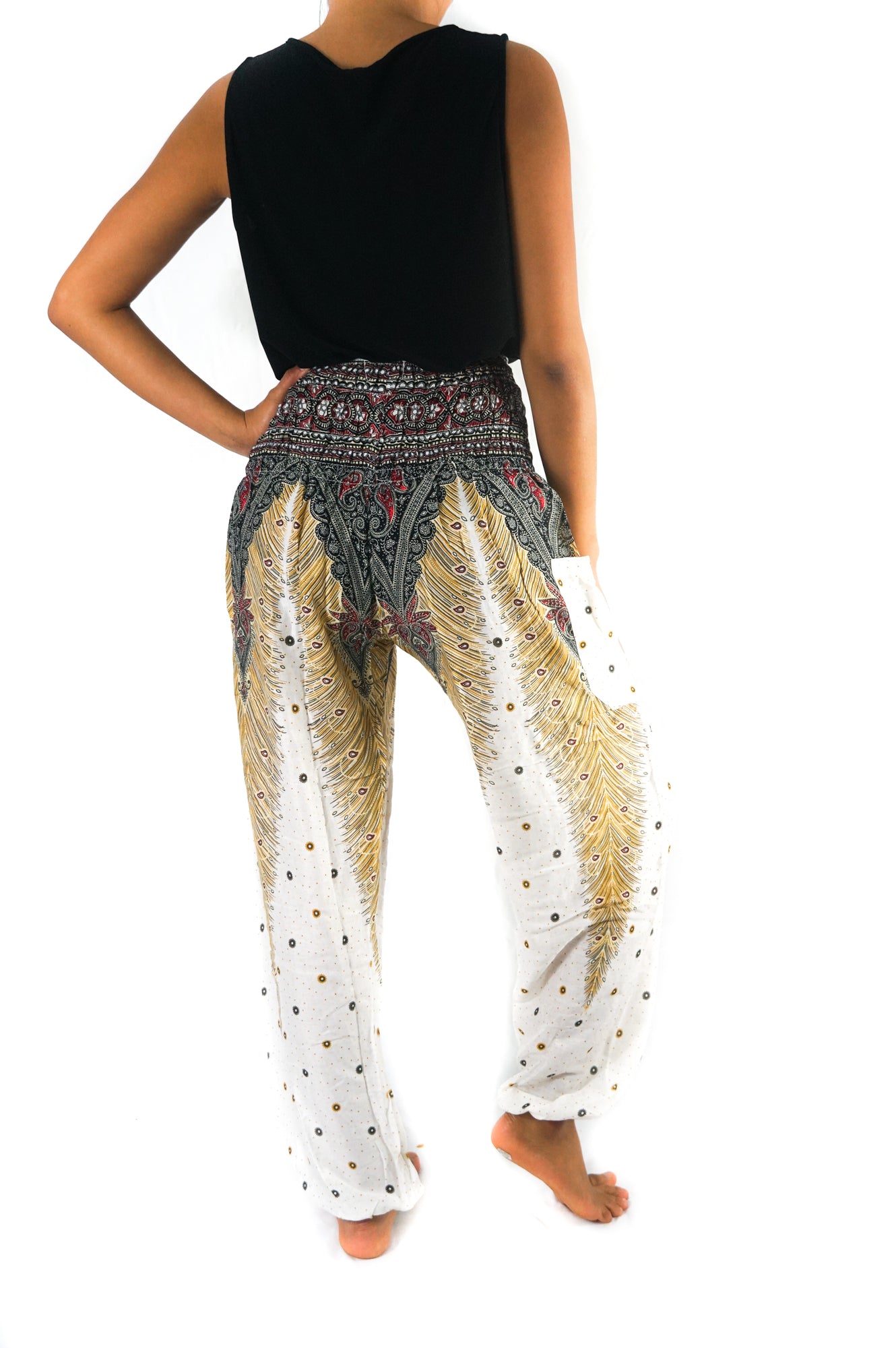 WHITE PEACOCK Women Boho Pants Hippie Pants