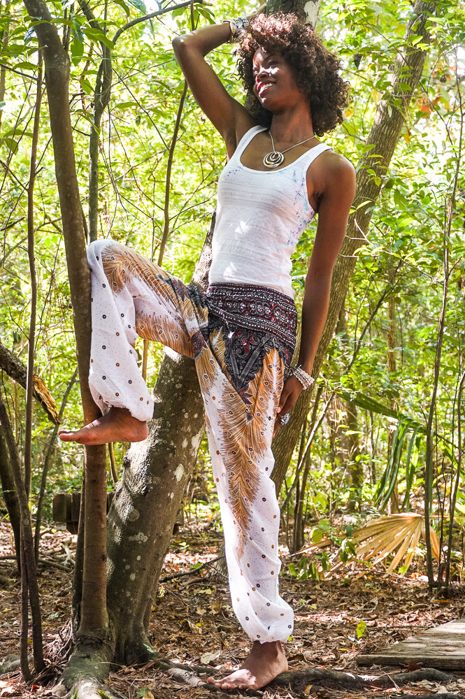 WHITE PEACOCK Women Boho Pants Hippie Pants