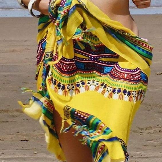 Coconut Cotton Beach Sarong Wear beach bikini cover dashiki printed