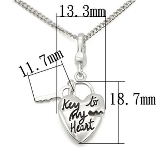 Silver 925 Sterling Silver Chain Pendant with No Stone