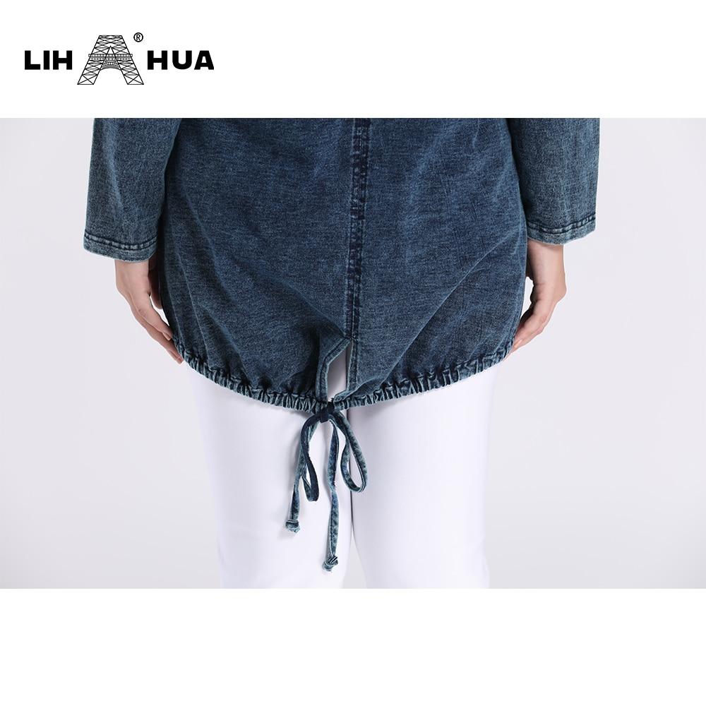 Women's Plus Size Spring Casual Denim Jacket Woman High Flexibility