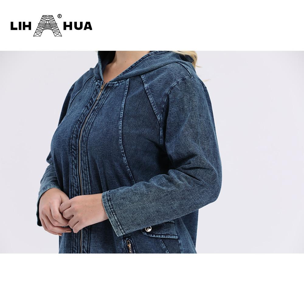 Women's Plus Size Spring Casual Denim Jacket Woman High Flexibility