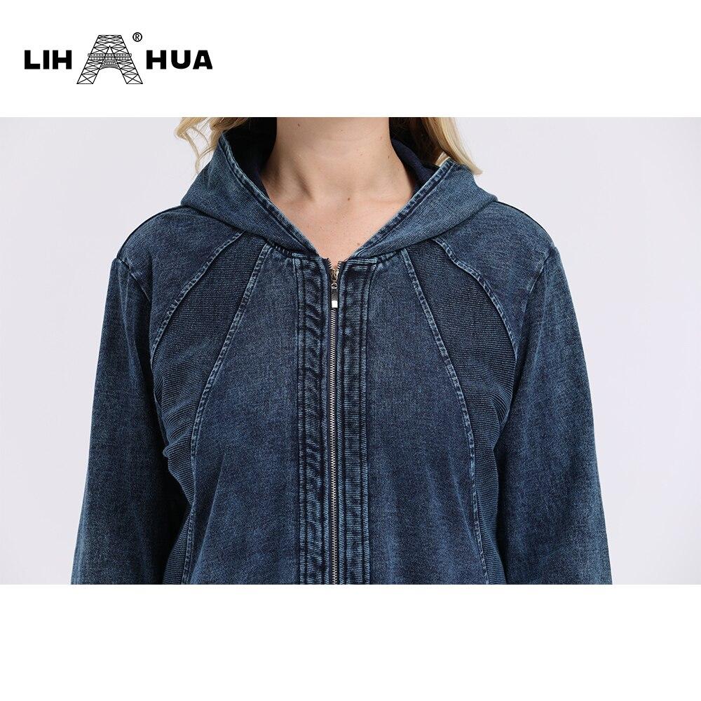 Women's Plus Size Spring Casual Denim Jacket Woman High Flexibility