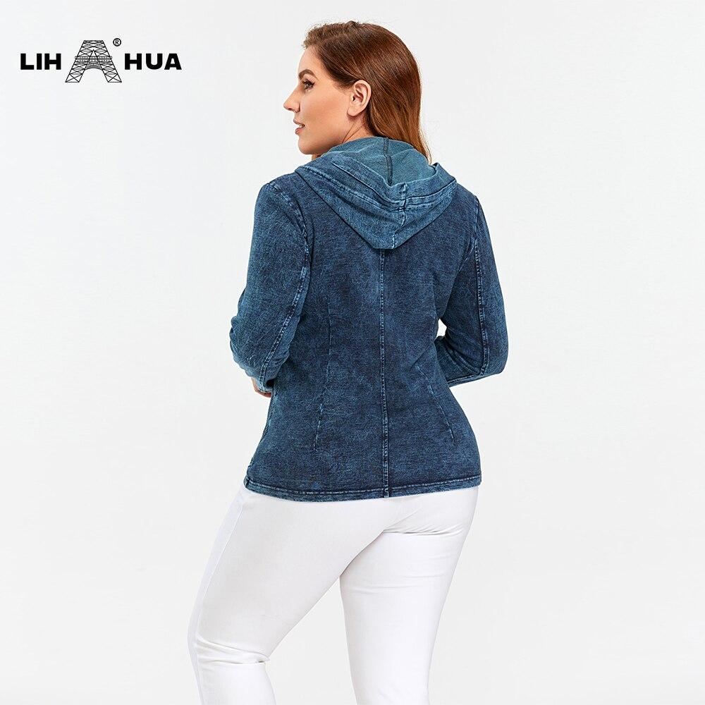 Women's Jacket Plus Size Autumn Casual Denim Jacket High Flexibility