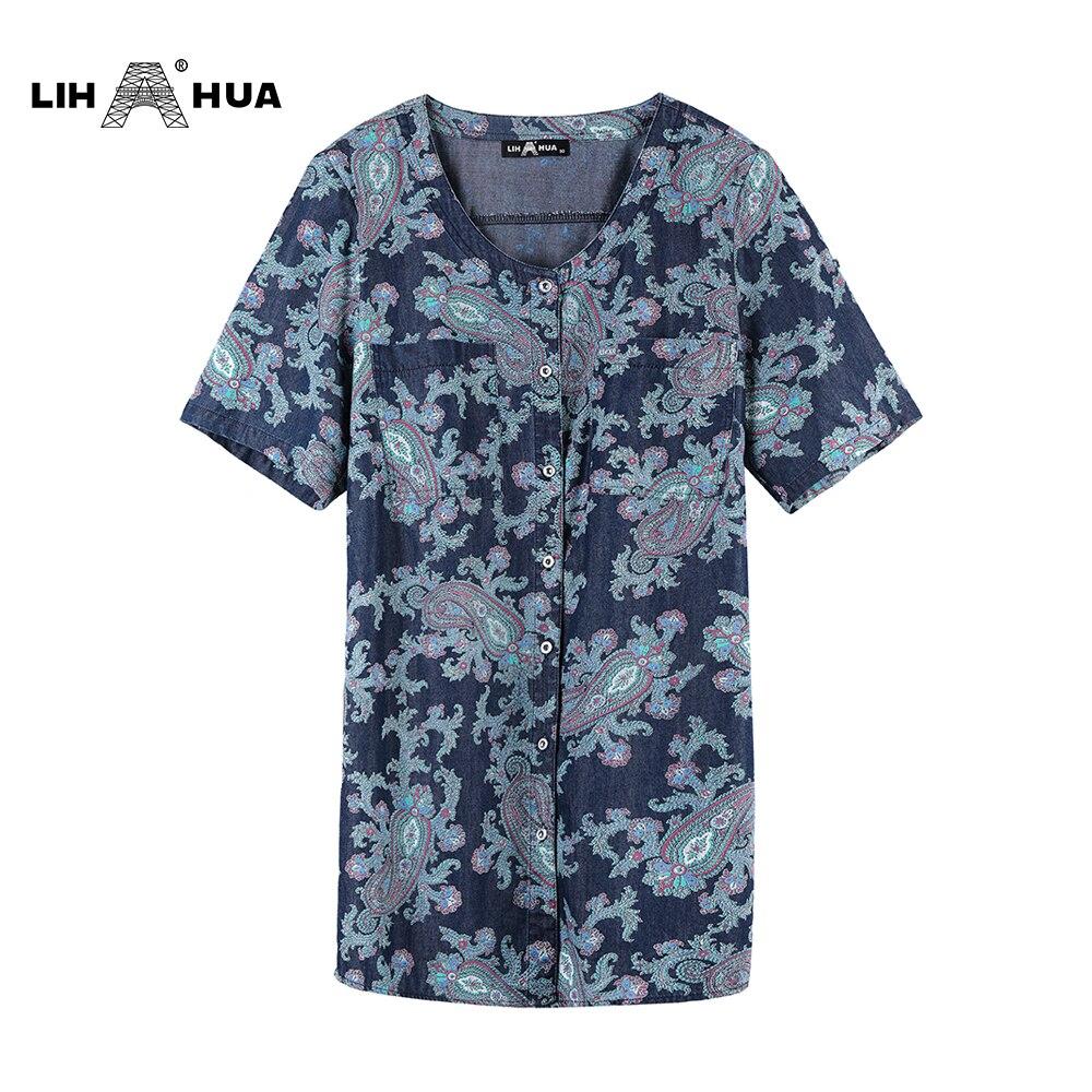 Women's Blouses Plus Size Denim Tops Shirt Summer Shirt Casual Sleeve