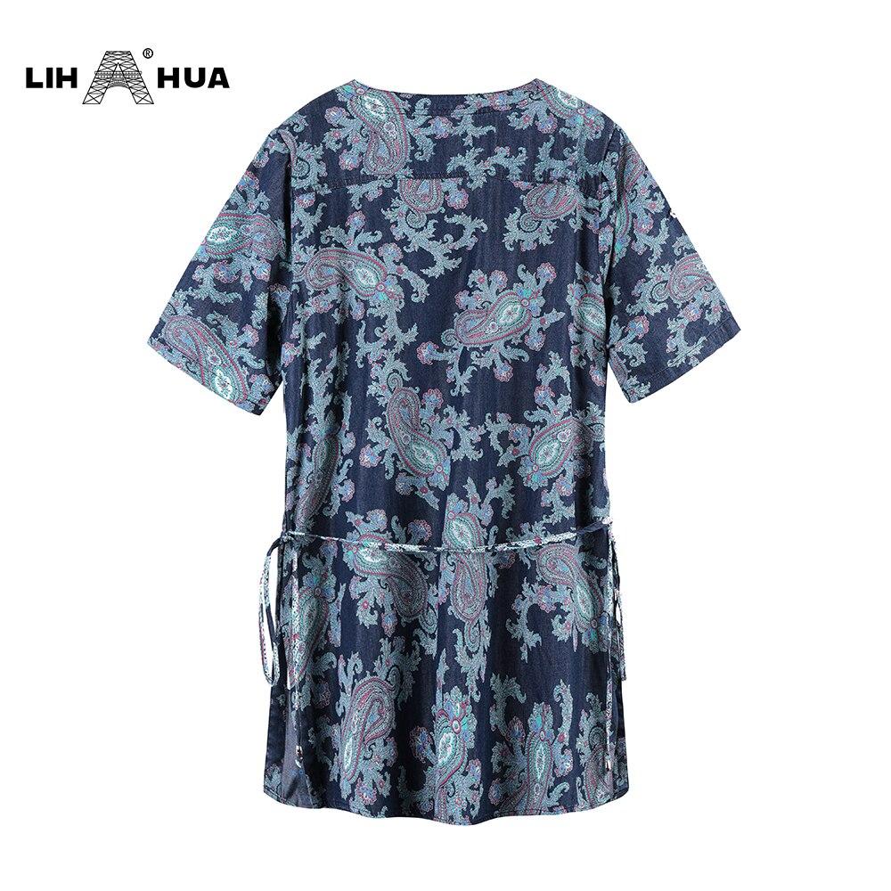 Women's Blouses Plus Size Denim Tops Shirt Summer Shirt Casual Sleeve