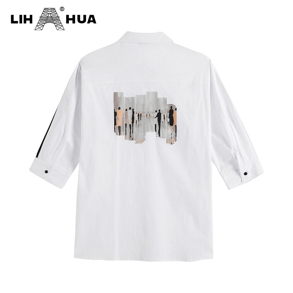 Women's Plus Size Spring Shirt With Elastic Lapel Tie Buttons Casual