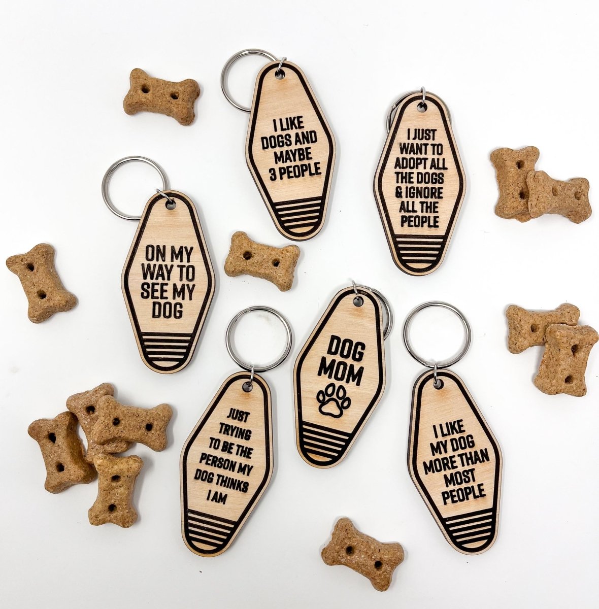 Retro Dog Keychain Collection