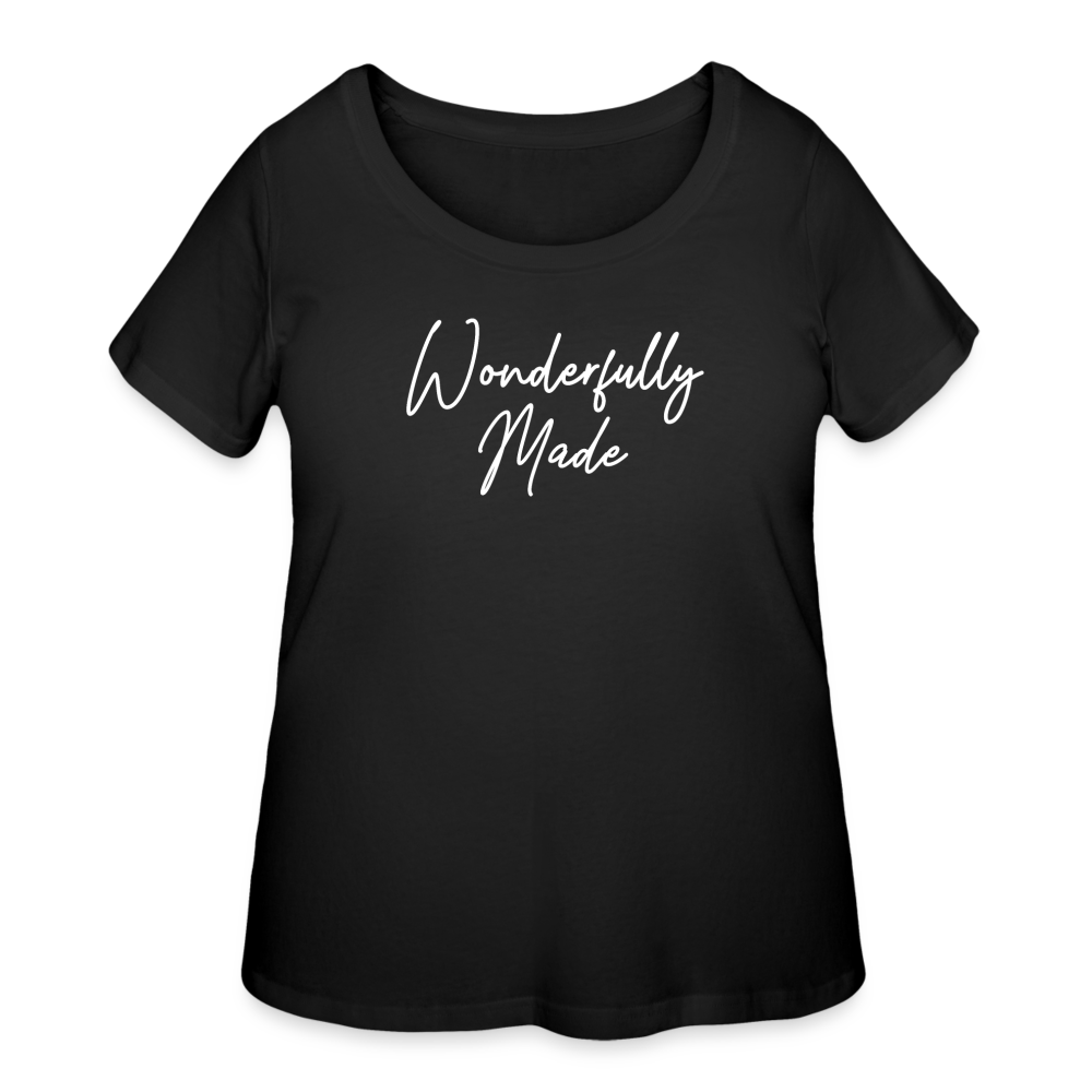 Graphic Tee, Wonderfully Made Word Art, Womens Curvy T-shirt