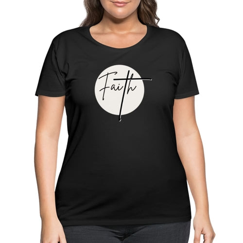 Graphic Tee, Faith Word Art, Womens Plus Size Curvy T-shirt