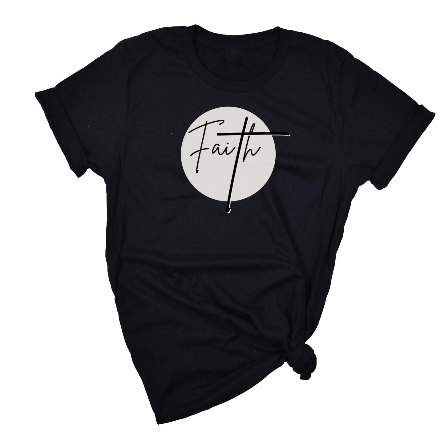Graphic Tee, Faith Word Art, Womens Plus Size Curvy T-shirt